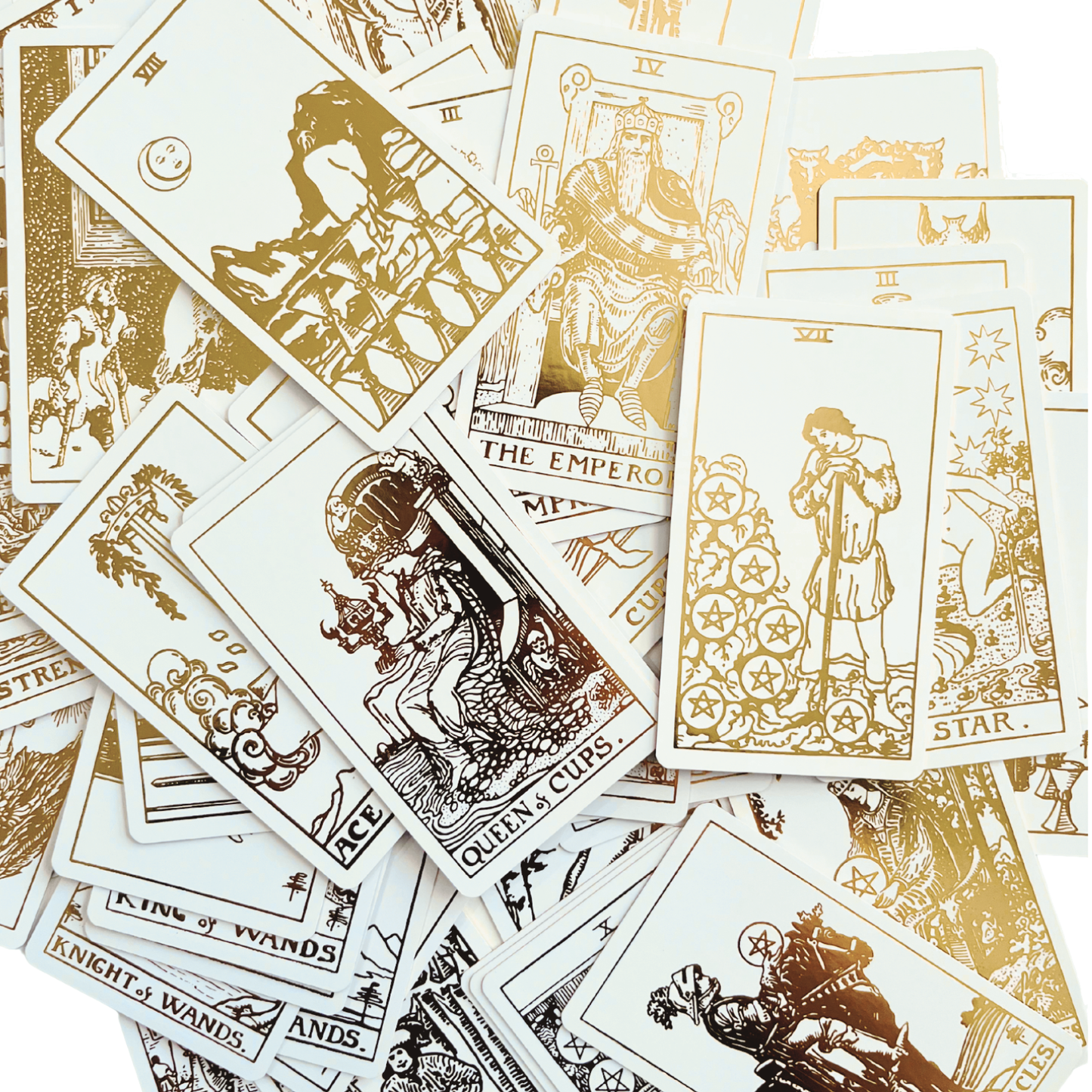 Foil White Gold Tarot & Guide