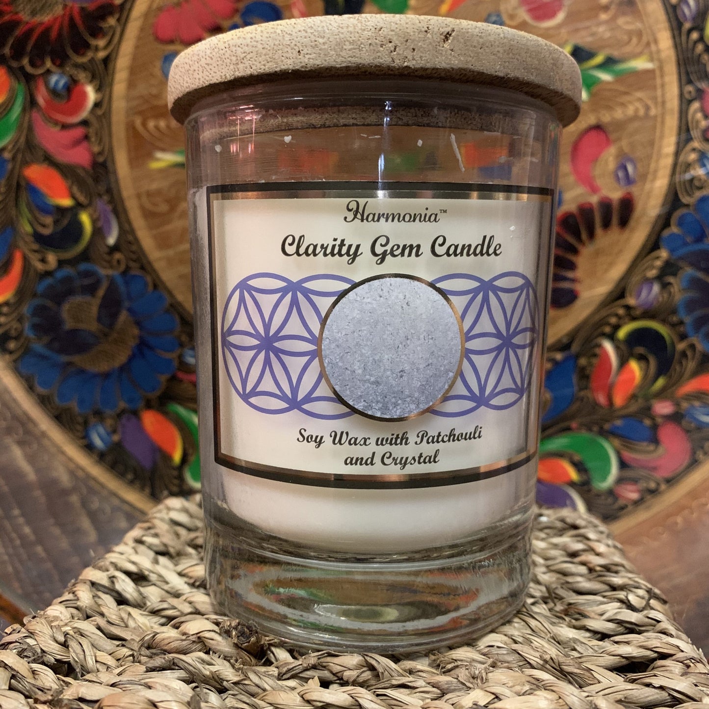 Clarity - Crystal Quartz Gemstone Candle