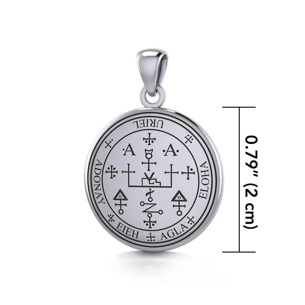 Sigil of the Archangel Uriel Small Sterling Silver Pendant