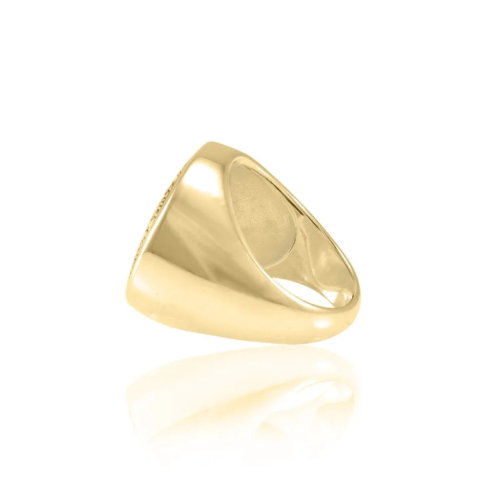 Seven Archangels Seals Sterling Silver Signet Ring With Gold Vermeil Plate For Men