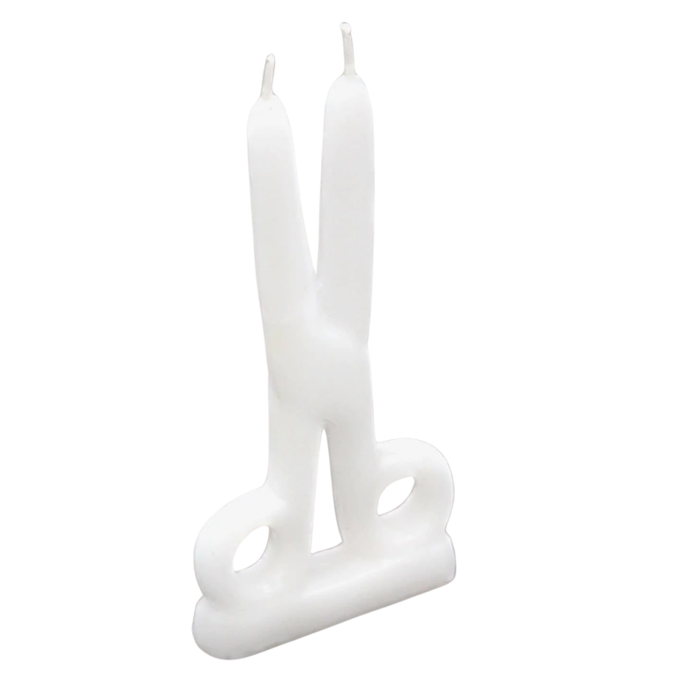 Scissors shape candle White 5-6"