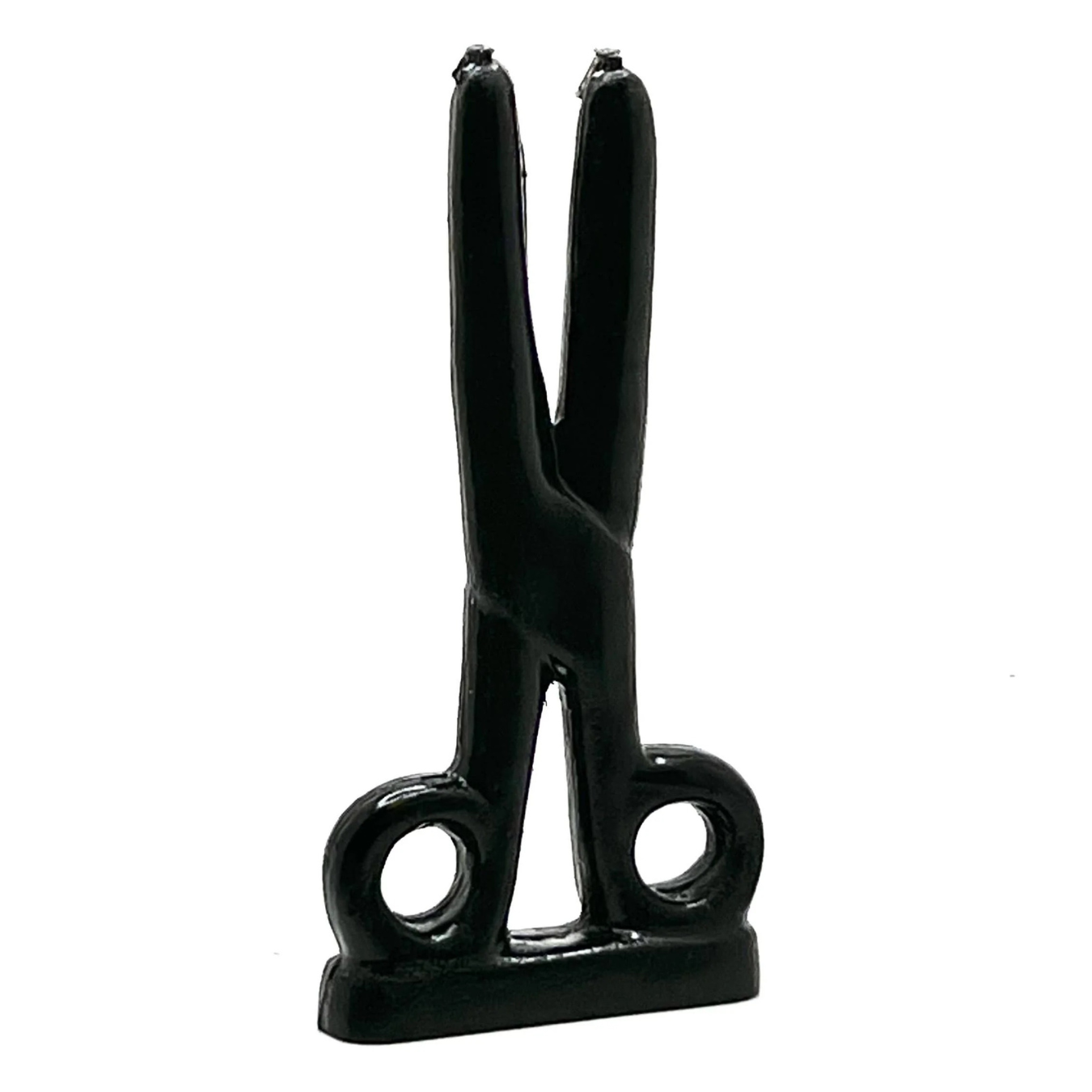 Scissors shape candle Black 5-6"