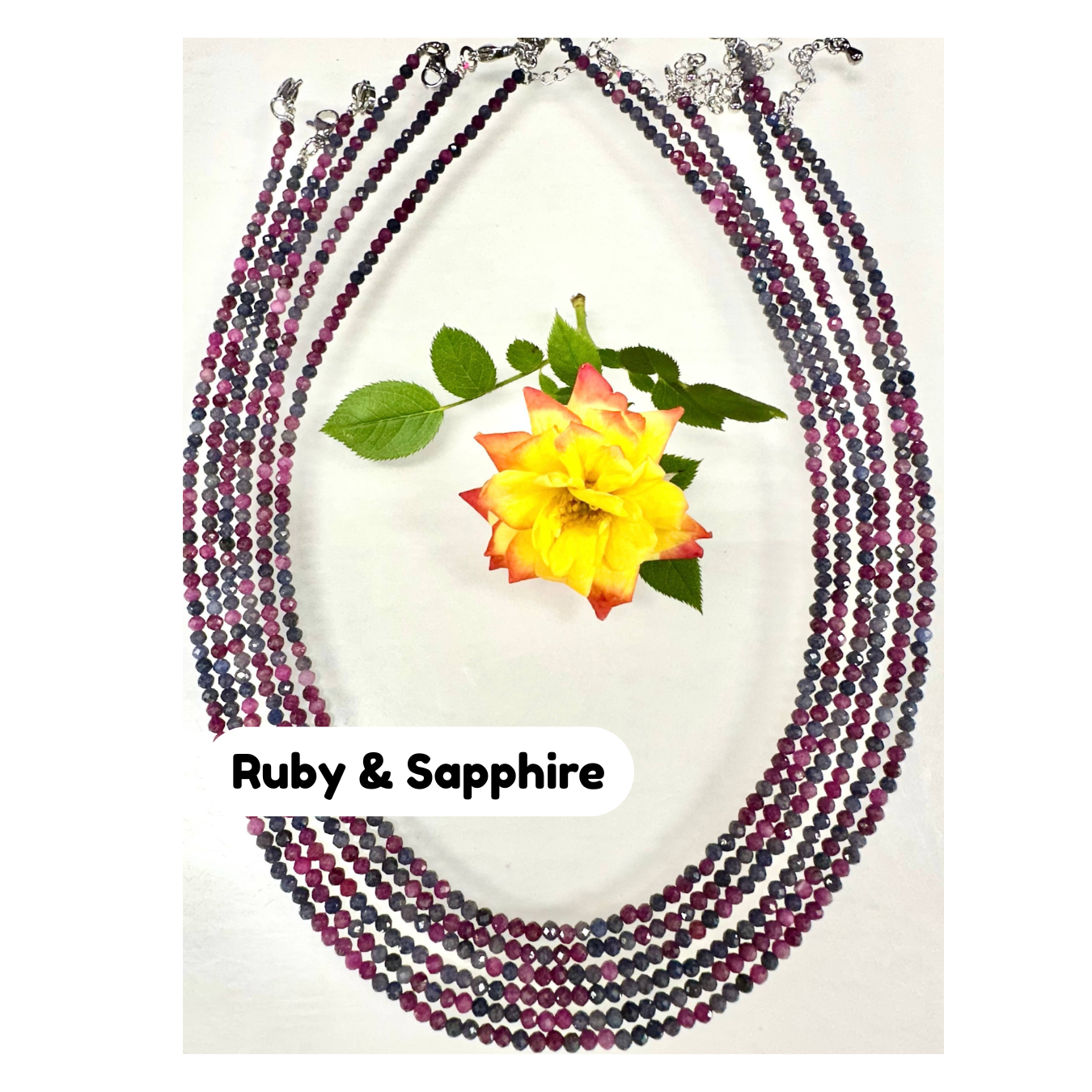 Faceted 2mm Gemstone Necklaces