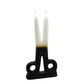 Scissors shape candle White and Black reversible 5-6"