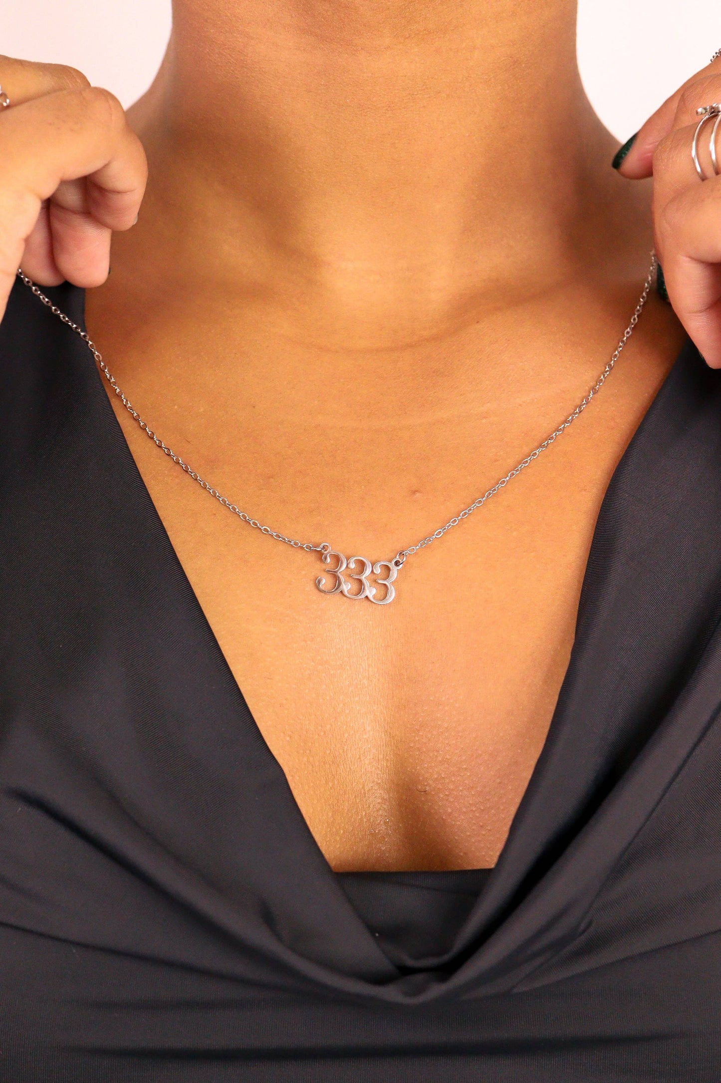 Angel Number Necklace Stainless Steel/Gold Finish
