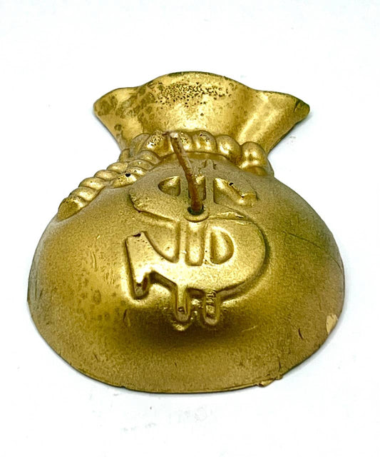 $ Money Bag candle (green & gold) 3"x3"