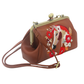 Floral Wreath Horse Kisslock Bag in Vinyl
