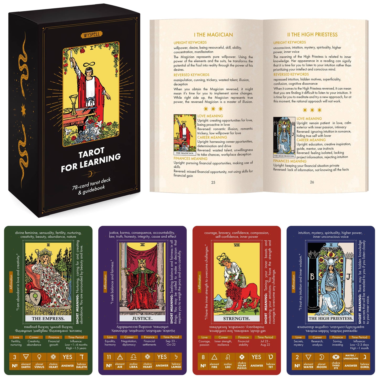 Wyspell Tarot Cards for Learning (112 Pages)