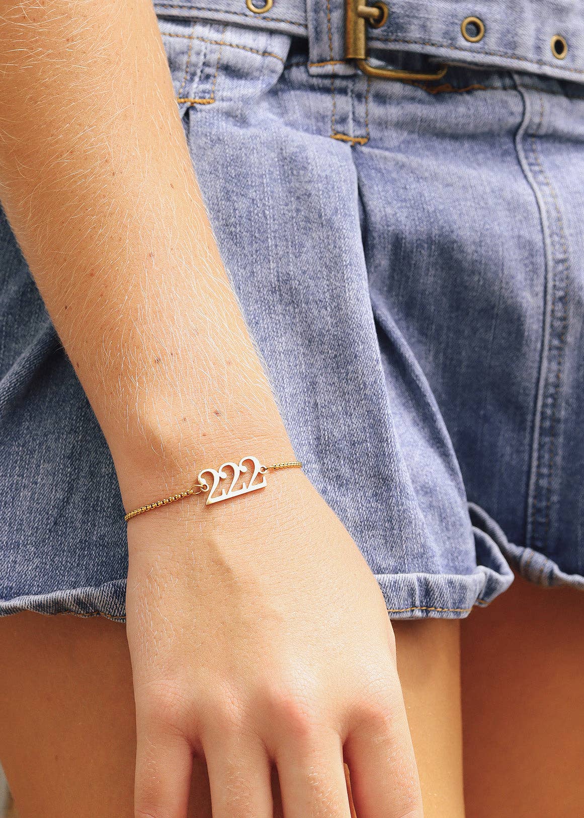 Angel Number Bracelet Stainless Steel/Gold