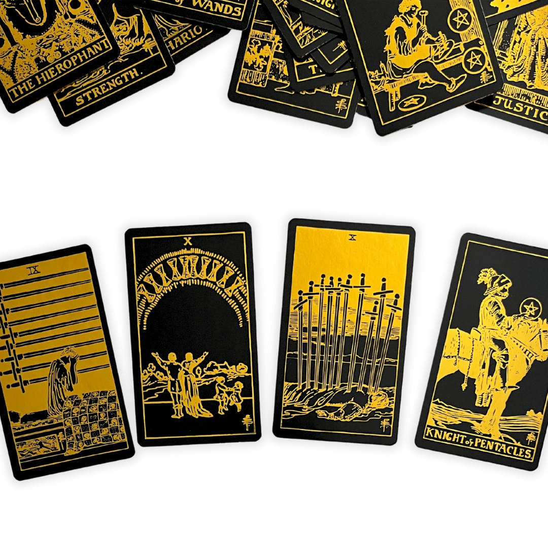 Foil Black Gold Tarot Deck