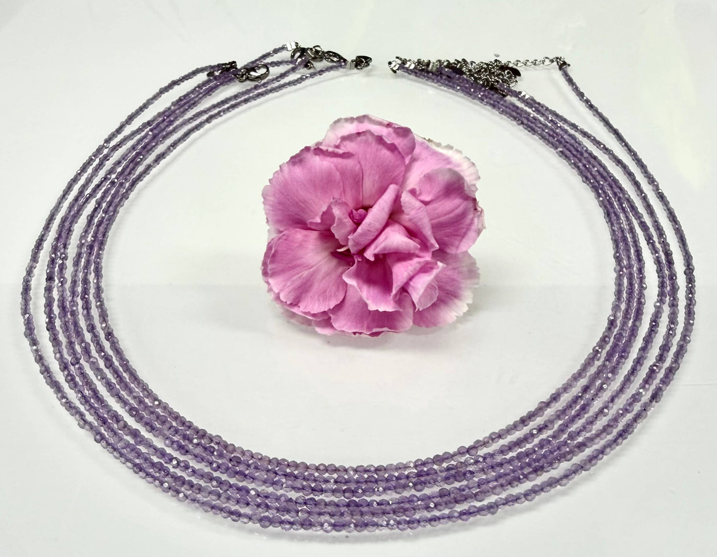 Faceted 2mm Gemstone Necklaces