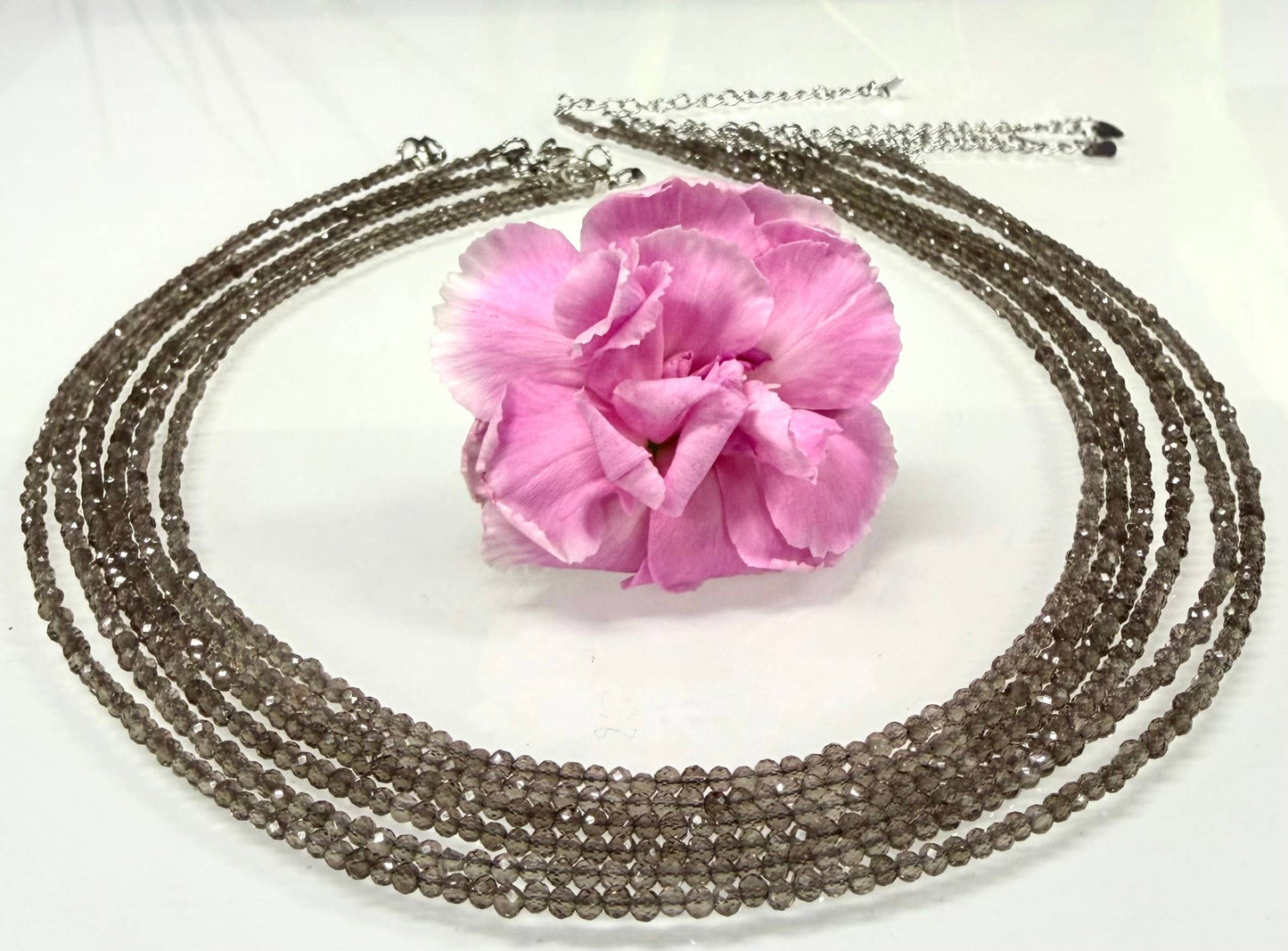 Faceted 2mm Gemstone Necklaces