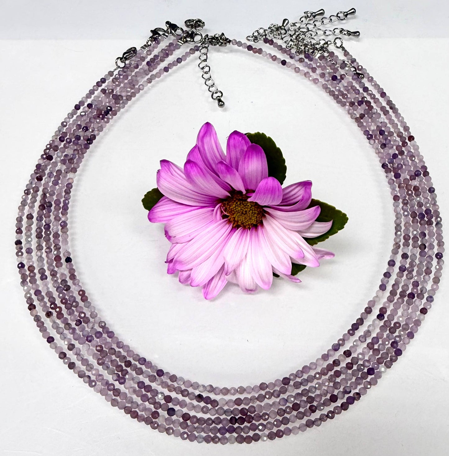 Faceted 2mm Gemstone Necklaces