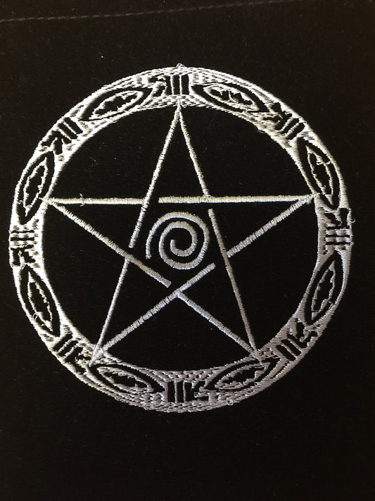 Embroidered Velvet Tarot Bags - Pentacle