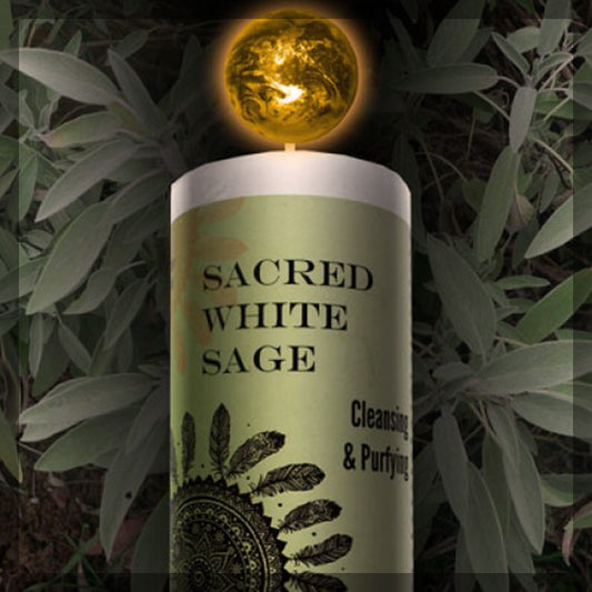 Sacred White Sage Candle.