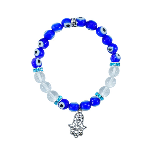 Bracelet Evil Eye with Small Hamsa Hand