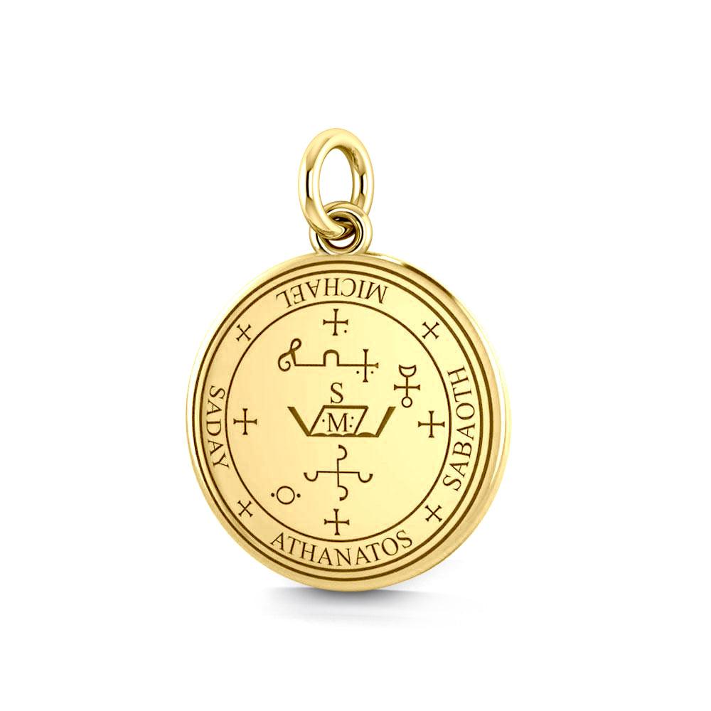 14K Yellow Gold Sigil of Archangel Michael Charm