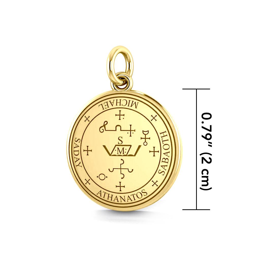 14K Yellow Gold Sigil of Archangel Michael Charm