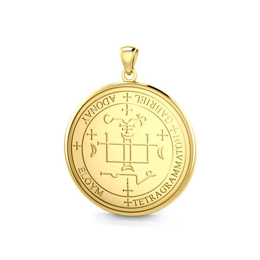 Archangel Gabriel Sigil Pendant In Solid Gold Jewelry Spiritual Protection Charm