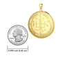 Archangel Gabriel Sigil Pendant In Solid Gold Jewelry Spiritual Protection Charm