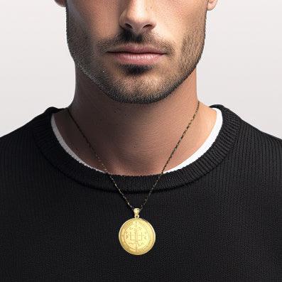 Archangel Gabriel Sigil Pendant In Solid Gold Jewelry Spiritual Protection Charm