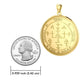 Sigil of the Archangel Uriel Solid Gold Pendant