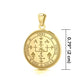 Sigil Of The Archangel Uriel Small Solid Gold Pendant Religious Jewelry Gift For Him Or Her
