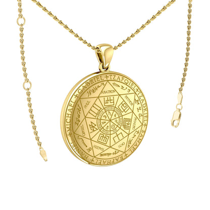 The Seven Archangels Solid Gold Pendant - (Solid Back)