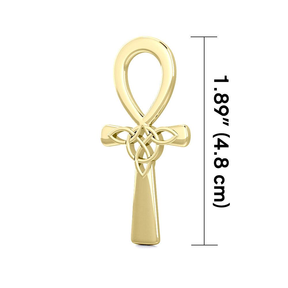 Celtic Ankh Solid Gold Pendant