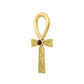 Celtic Ankh 14 K Solid Gold Pendant with Gem