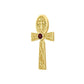 Celtic Ankh Tree of Life 14 K Solid Gold Pendant with Gem