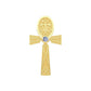 Celtic Ankh Tree of Life 14 K Solid Gold Pendant with Gem