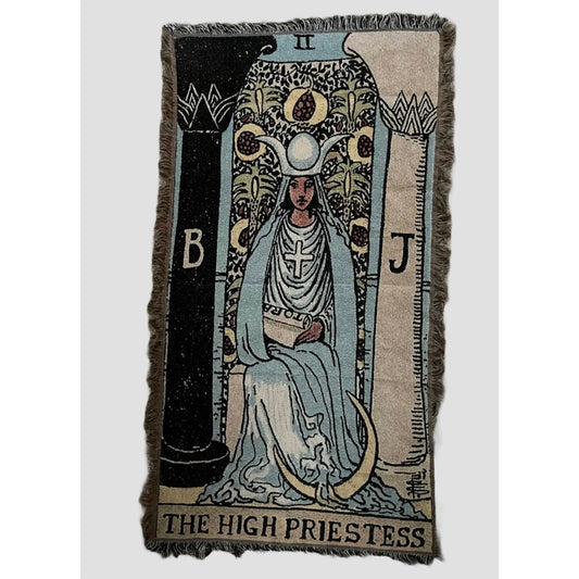 Tarot Throw Blanket High Priestess