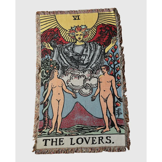 Tarot Throw Blanket Lovers