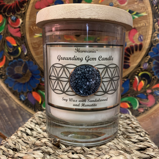 Grounding - Hematite Gemstone Candle