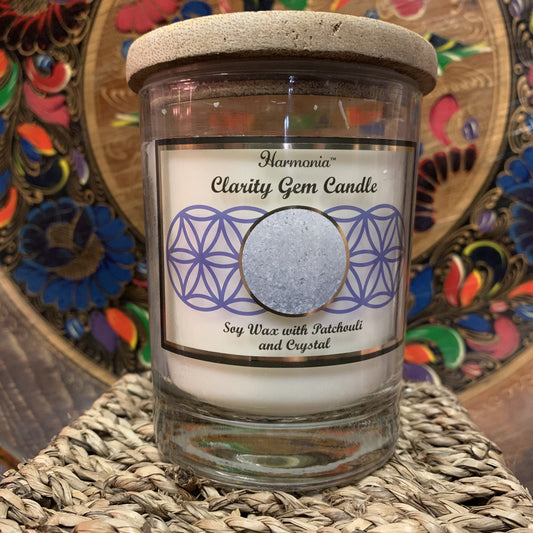 Clarity - Crystal Quartz Gemstone Candle