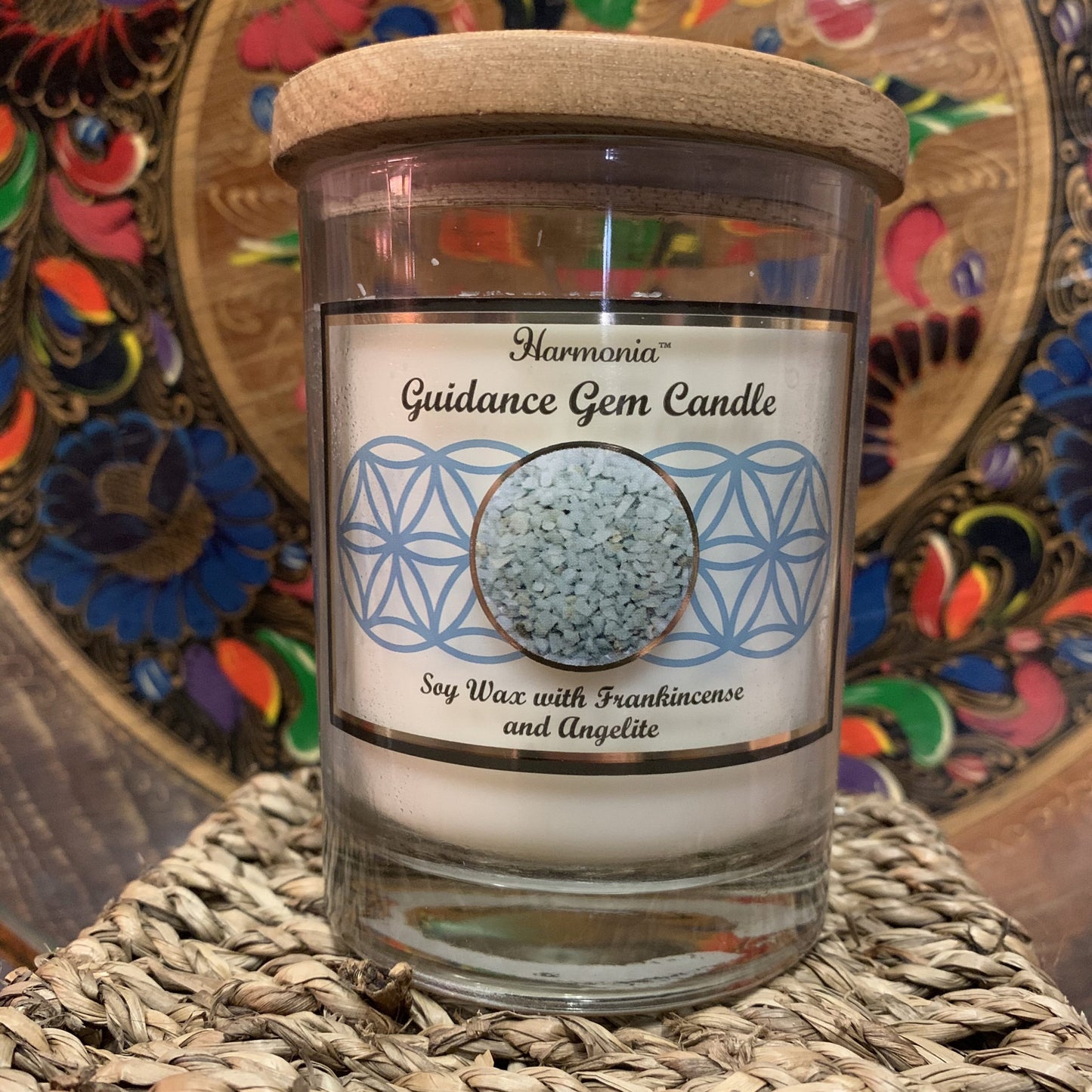 Guidance - Angelite Gemstone Candle