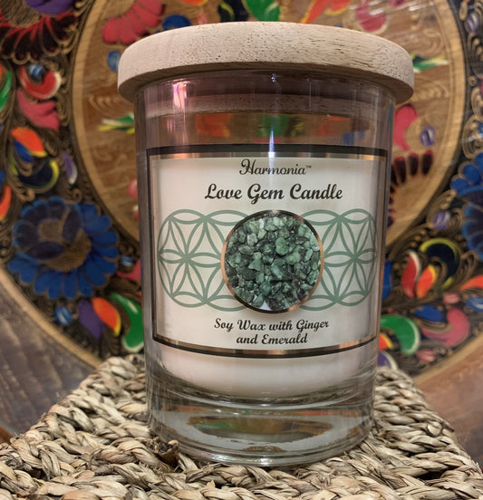 Love - Emerald Gemstone Candle