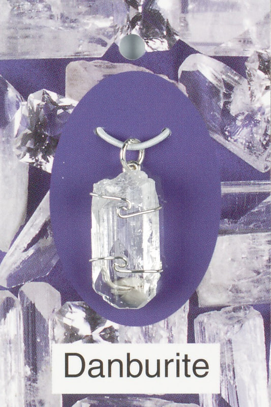 Danburite Wire Wrap Pendant