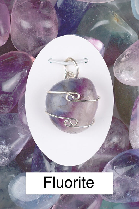 Fluorite Wire Wrap Pendant
