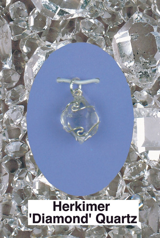 Herkimer "Diamond" Quartz Wire Wrap Pendant