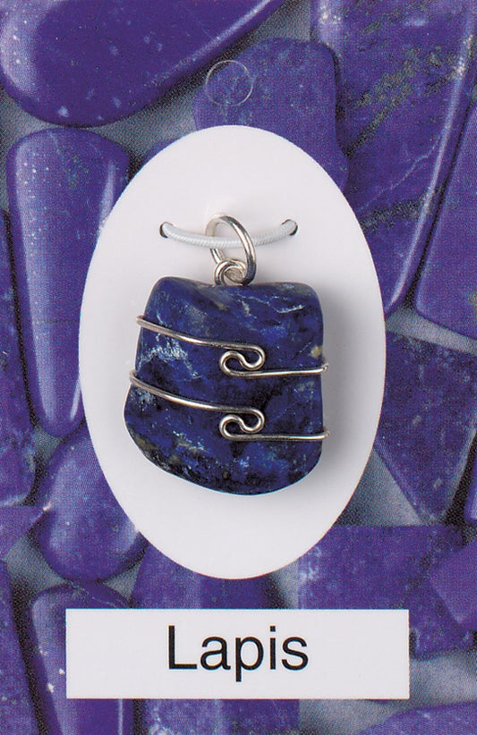 Lapis Wire Wrap Pendant
