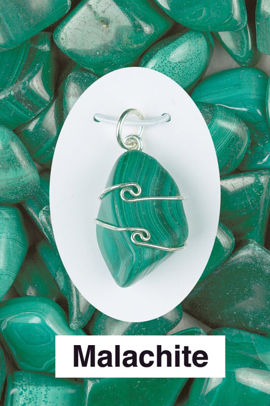 Malachite Wire Wrap Pendant