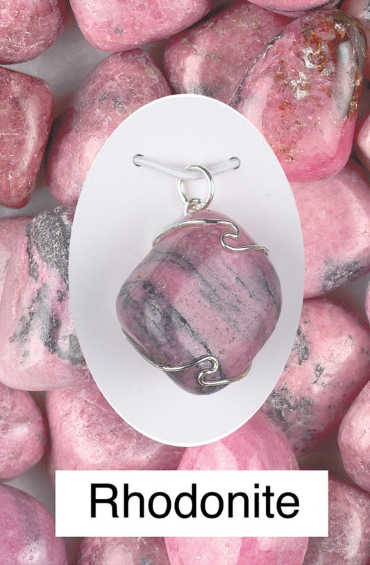 Rhodonite Wire Wrap Pendant