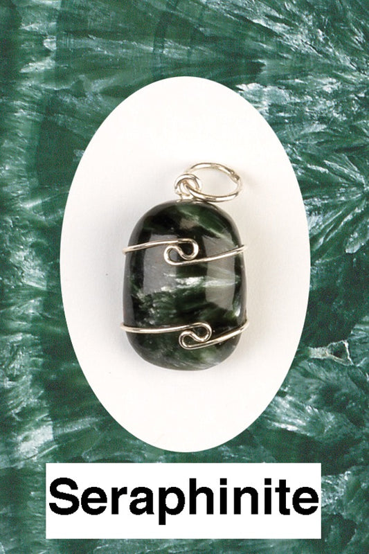 Seraphinite Wire Wrap Pendant