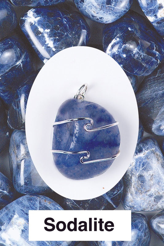 Sodalite Wire Wrap Pendant