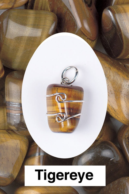 Tiger Eye Wire Wrap Pendant