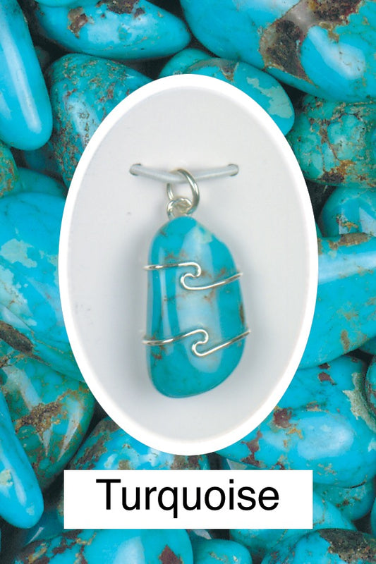 Turquoise Wire Wrap Pendant