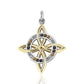 Elegant Celtic Four Point Knot Pendant Made From Sterling Silver With 18K Gold Accent Jewelry