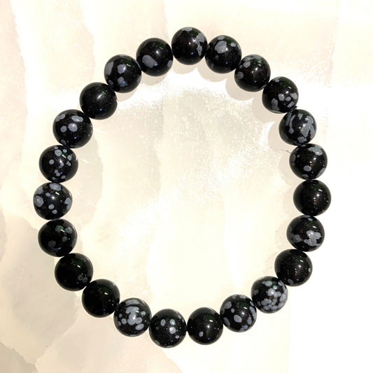 Bracelet Snowflake Obsidian
